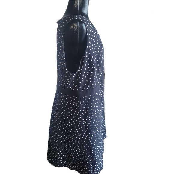 Ricki's Black and White Polka Dot Sleeveless Dress 18 - Picture 3 of 6